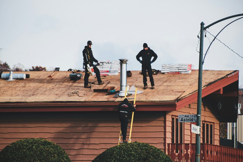 Vancouver Washington home exterior showing clean gutters and well-maintained roof during rainy winter season