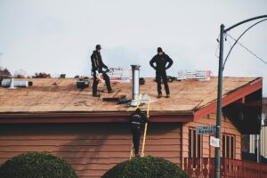 Vancouver Washington home exterior showing clean gutters and well-maintained roof during rainy winter season