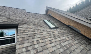 VELUX skylight installed in a Portland SW Oregon home bringing natural light into a kitchen with new roofing