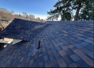 HOMEMASTERS Portland SW certified inspector completing mid-year roof maintenance checklist on a Beaverton Oregon home in July