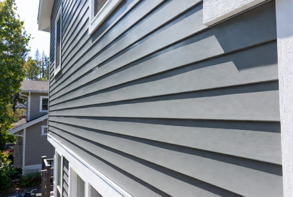 New Hardie Plank fiber cement siding installed on a Portland East Oregon home by HOMEMASTERS